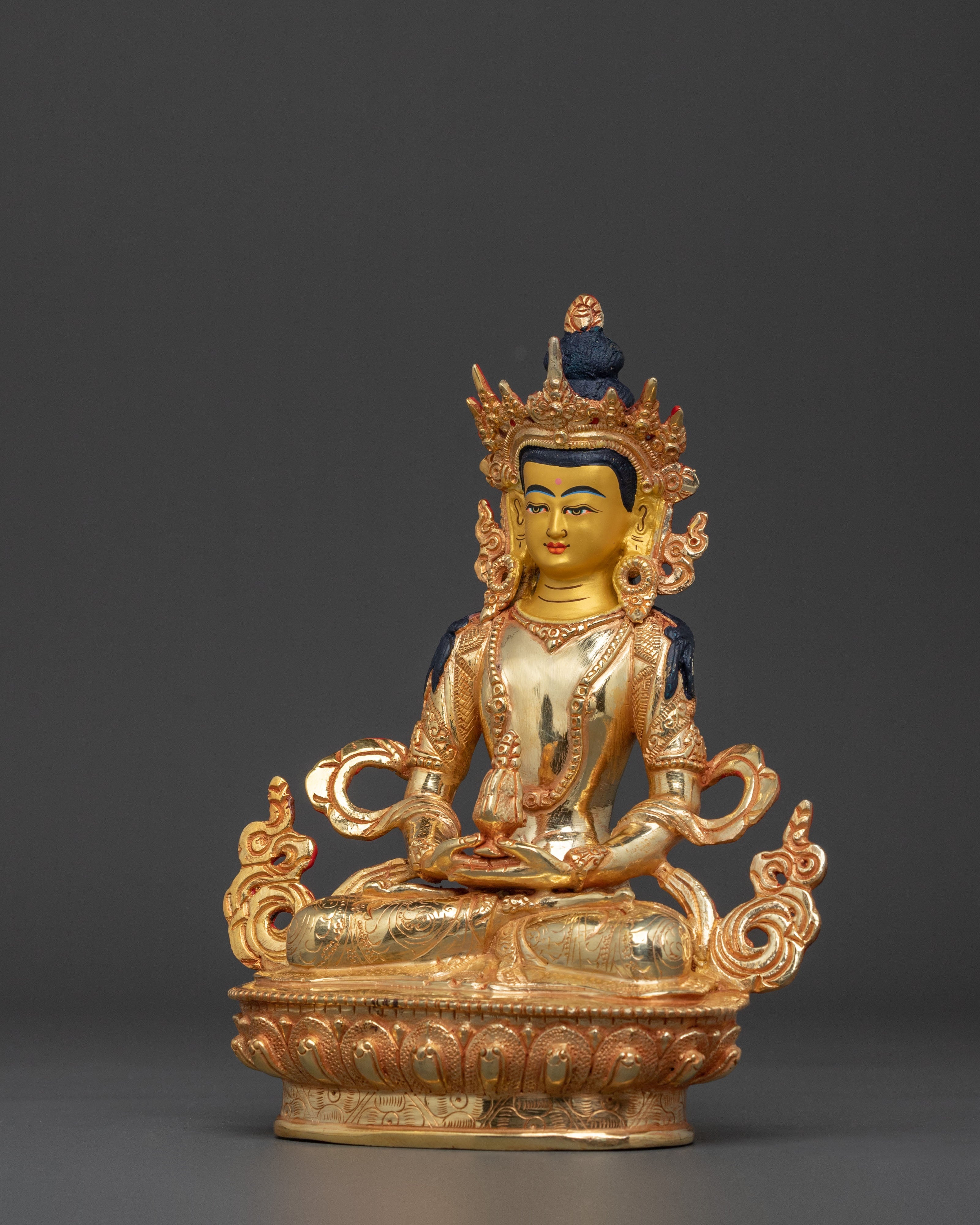 Handcrafted Amitayus Spiritual Statue | Tibetan Buddhist Long Life Deity