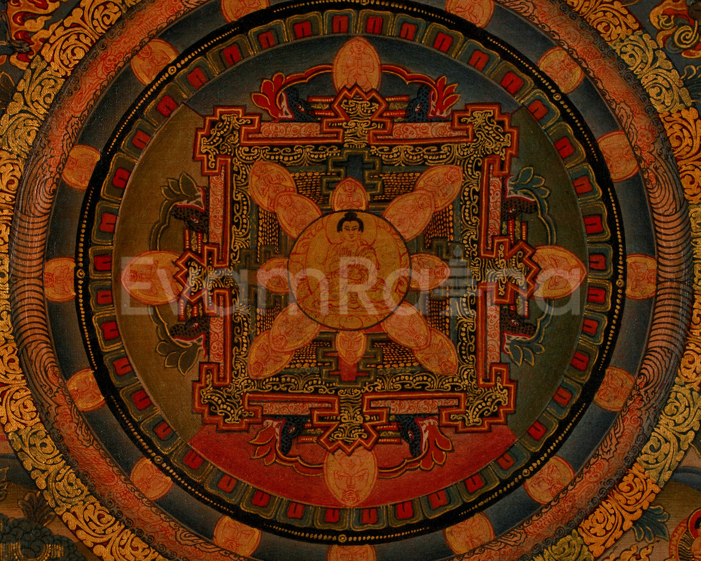 Buddha Mandala Thangka | Traditional Tibetan Artwork | Religious Wall Decors