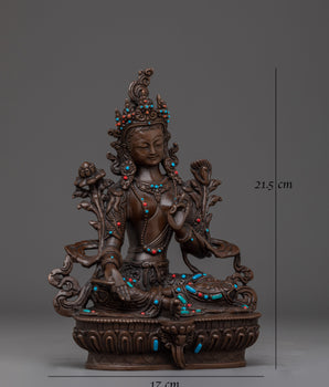 Green Tara Bodhisattva Handmade Artwork