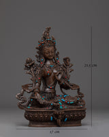 Green Tara Bodhisattva Handmade Artwork