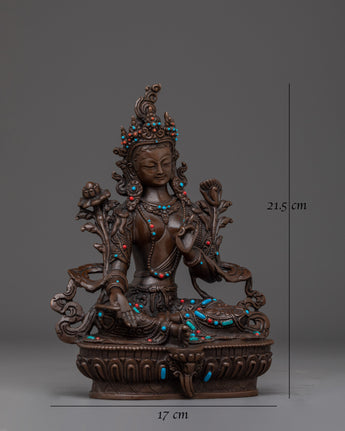 Green Tara Bodhisattva Handmade Artwork