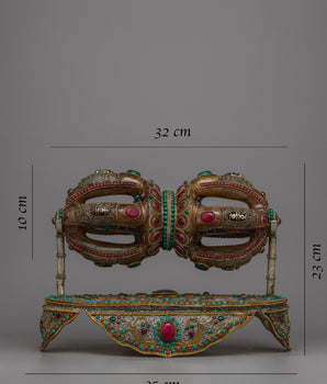 Crystal Vajra with Stand | Handmade with Precision and Devotion