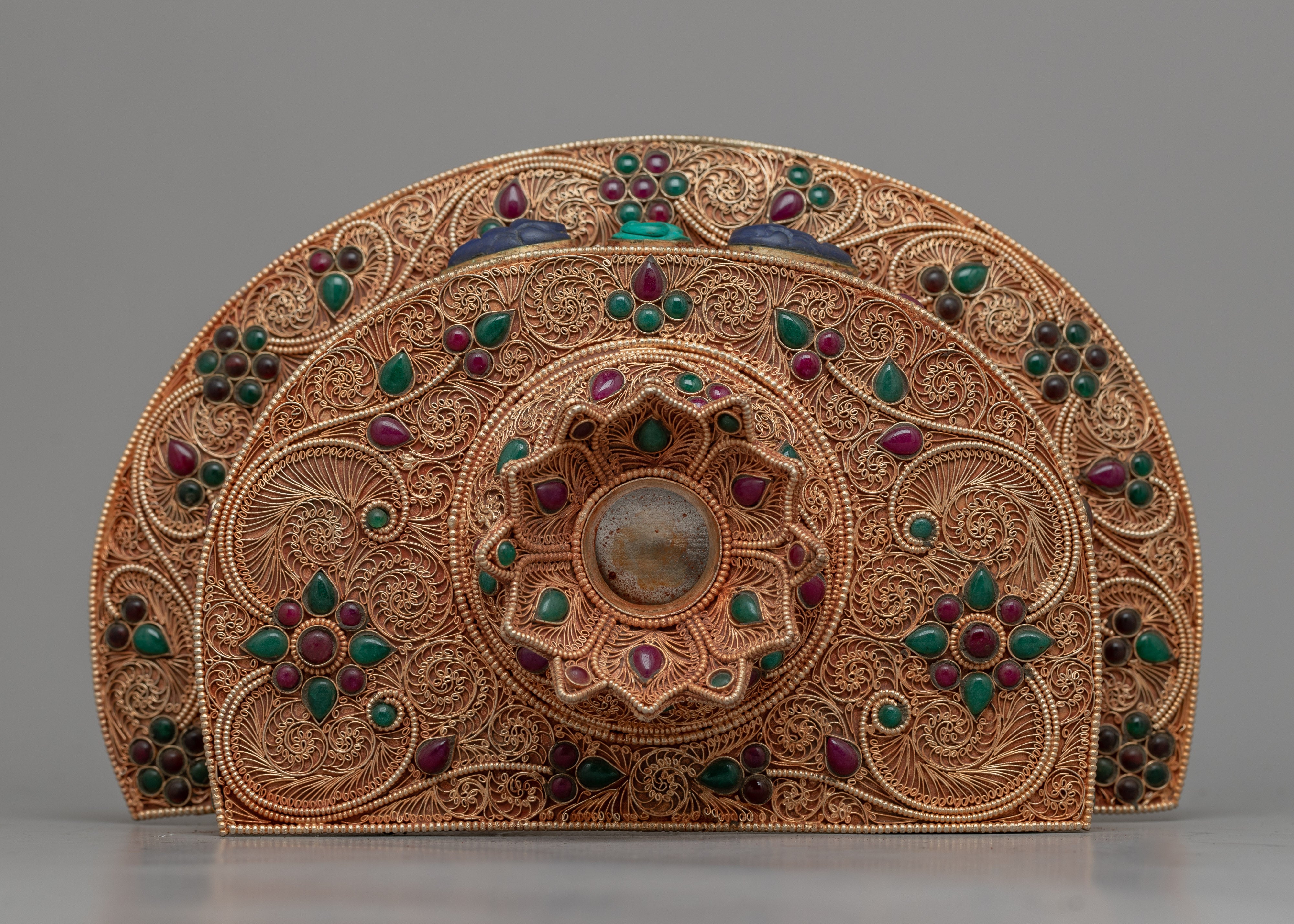 Tibetan Sankha with Stand | Religious Gift from Nepal