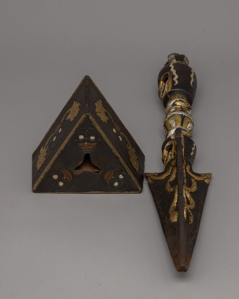 Exquisite Hand-Carved Phurba | Traditional Ritual Dagger for Spiritual Practices