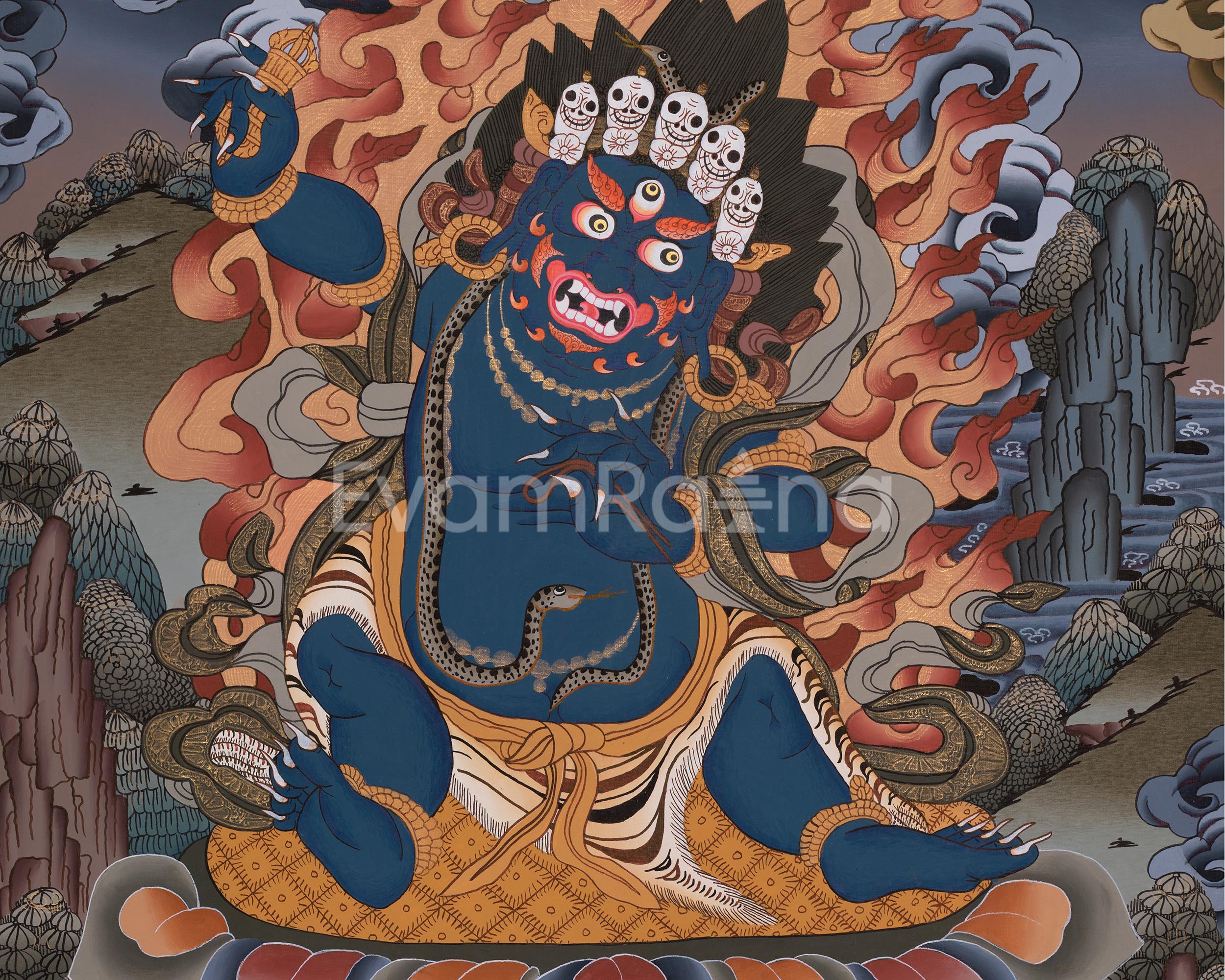 Tibetan Bodhisattva Vajrapani | Symbol of Strength, Protection, and Spiritual Power