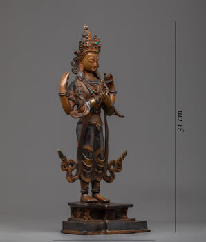 Standing 4 Armed Chenrezig Statue | The Embodiment of Universal Compassion