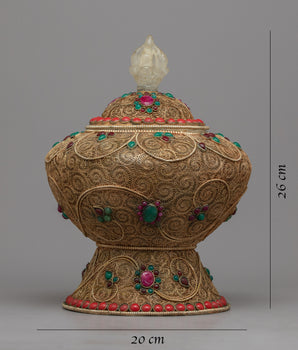 Seku Design Dhupur Rice Pot | Handcrafted Offering Buddhist Pot