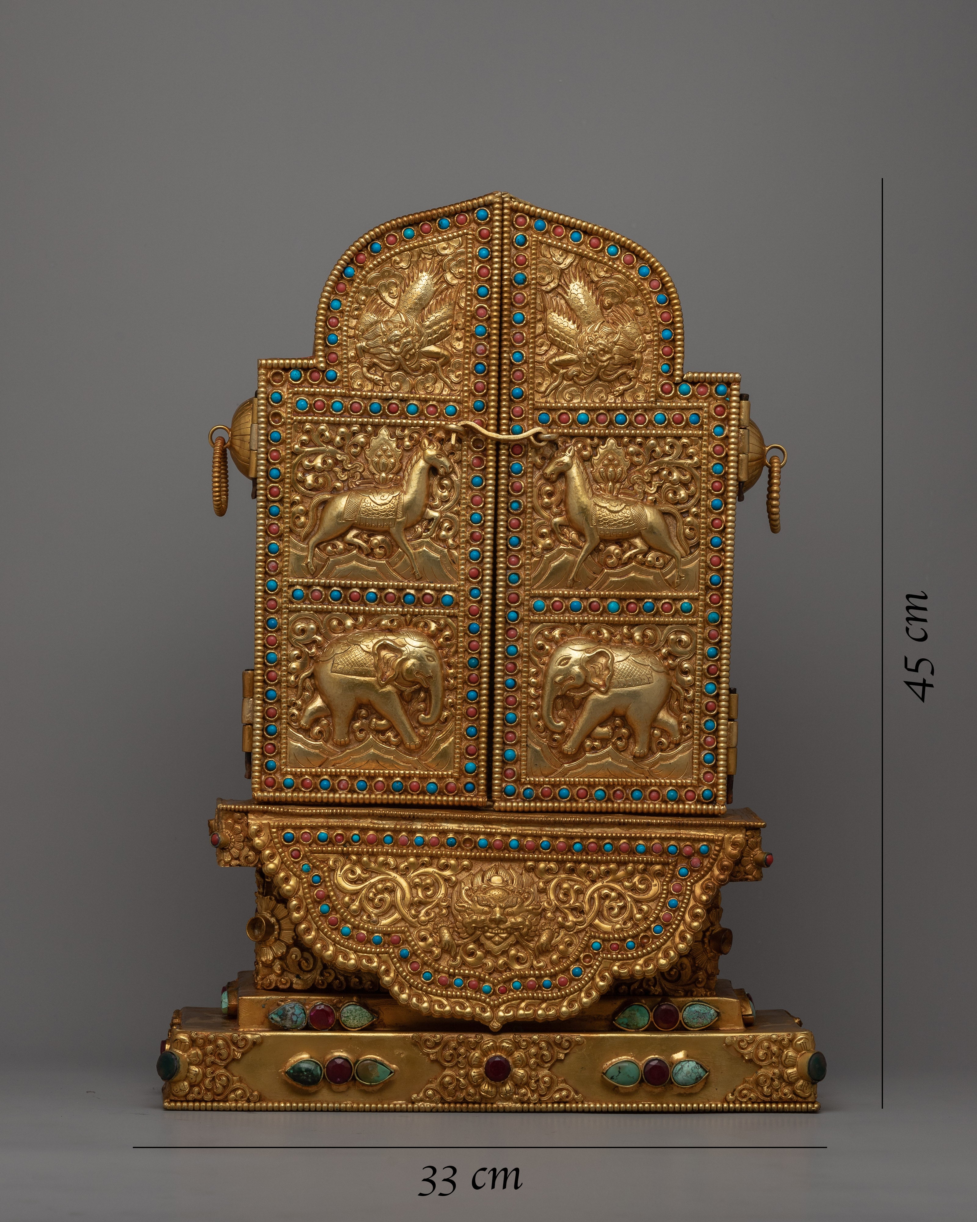Tibetan Ghau Prayer Box | Large Altar & Prayer Box for Devotees