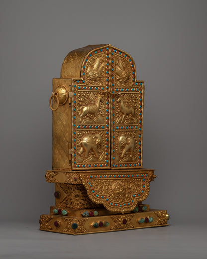 Tibetan Ghau Prayer Box | Large Altar & Prayer Box for Devotees