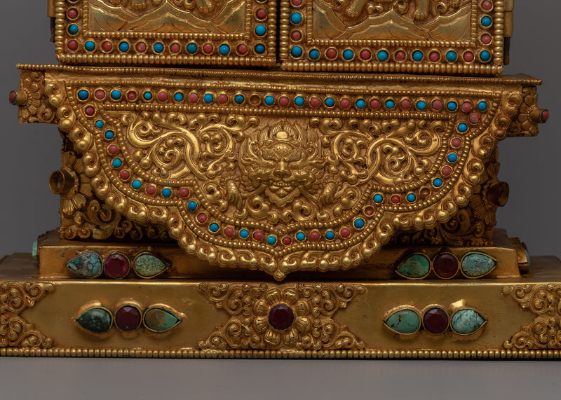 Tibetan Ghau Prayer Box | Large Altar & Prayer Box for Devotees