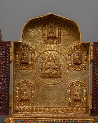 Tibetan Ghau Prayer Box | Large Altar & Prayer Box for Devotees