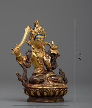Golden Manjushri Statue | Bodhisattva Wisdom Deity
