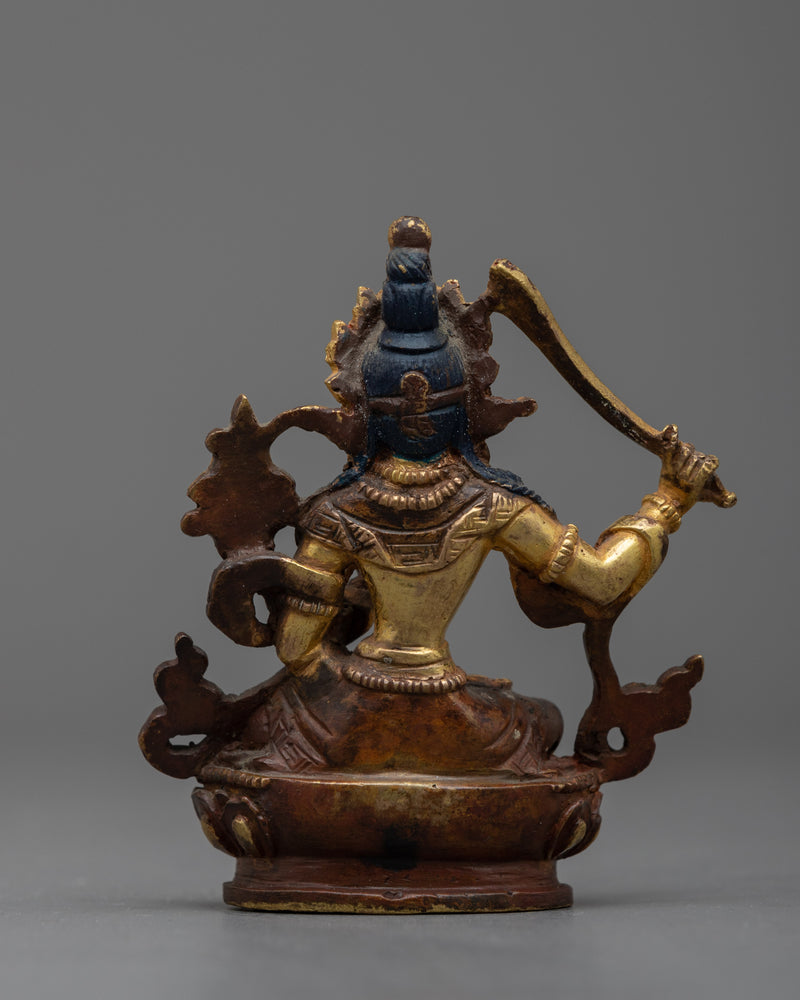 Golden Manjushri Statue | Bodhisattva Wisdom Deity