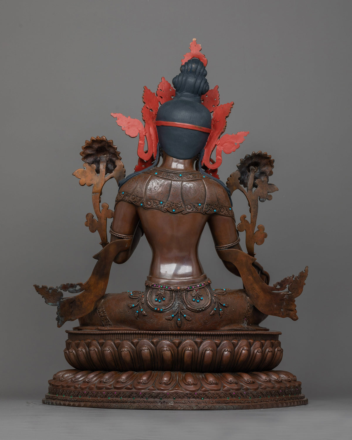 Shri Green Tara Oxidized Statue | Majestic Symbol of Compassionate Vigilance