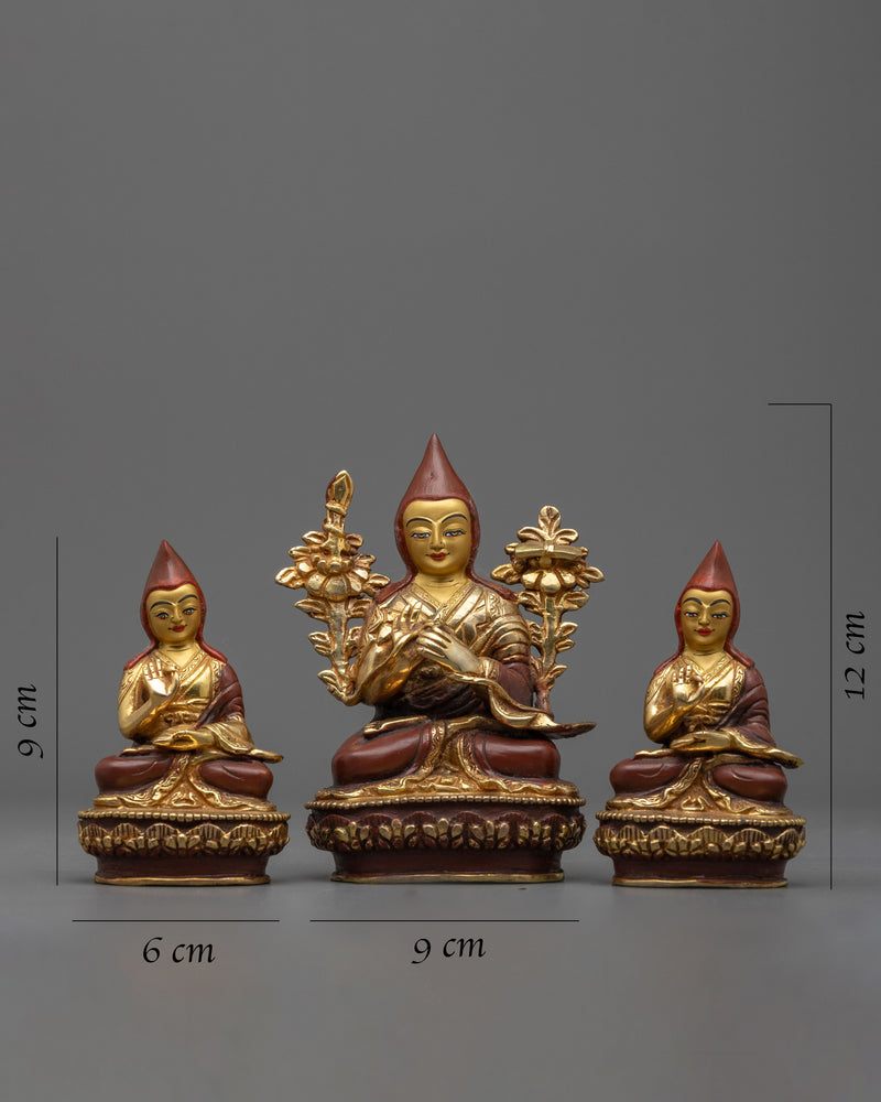 Je Tsongkhapa Statue Set | Je Tsongkhapa, Je Gyaltsab, Je Khedrup Statue