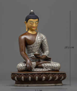 Shakyamuni Buddha Oxidized Figurine | Embrace Serenity and Enlightenment