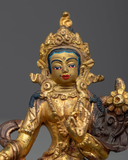 Green Tara Gold Statue | Blessings of Enlightenment for Your Home