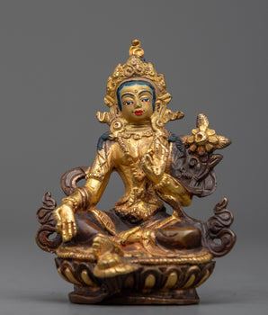 Green Tara Gold Statue
