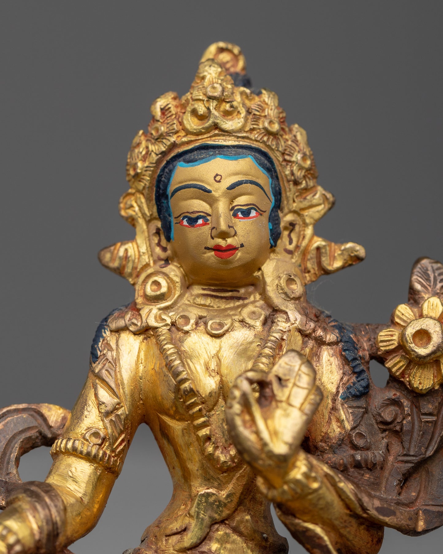 Green Tara Copper Statue | Serene Statue for Peaceful Contemplation