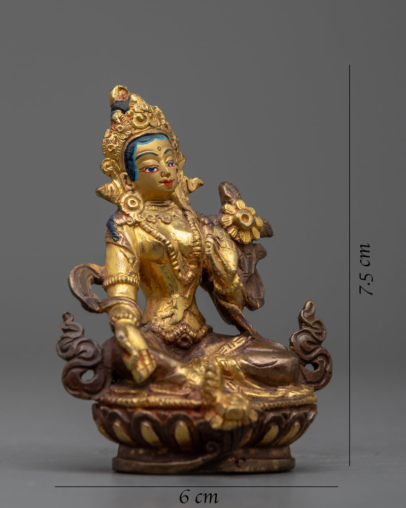 Green Tara Copper Statue | Serene Statue for Peaceful Contemplation