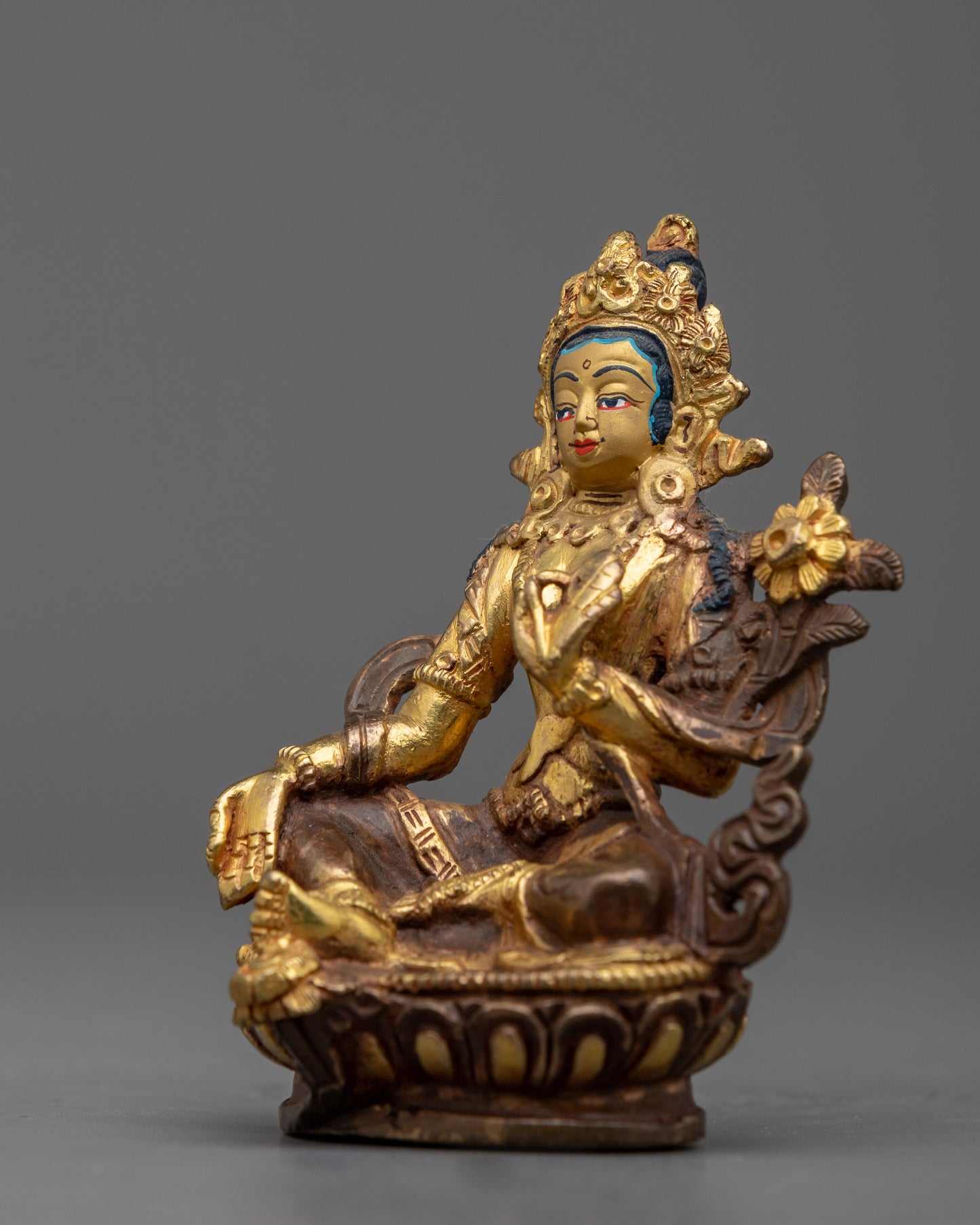 Green Tara Copper Statue | Serene Statue for Peaceful Contemplation