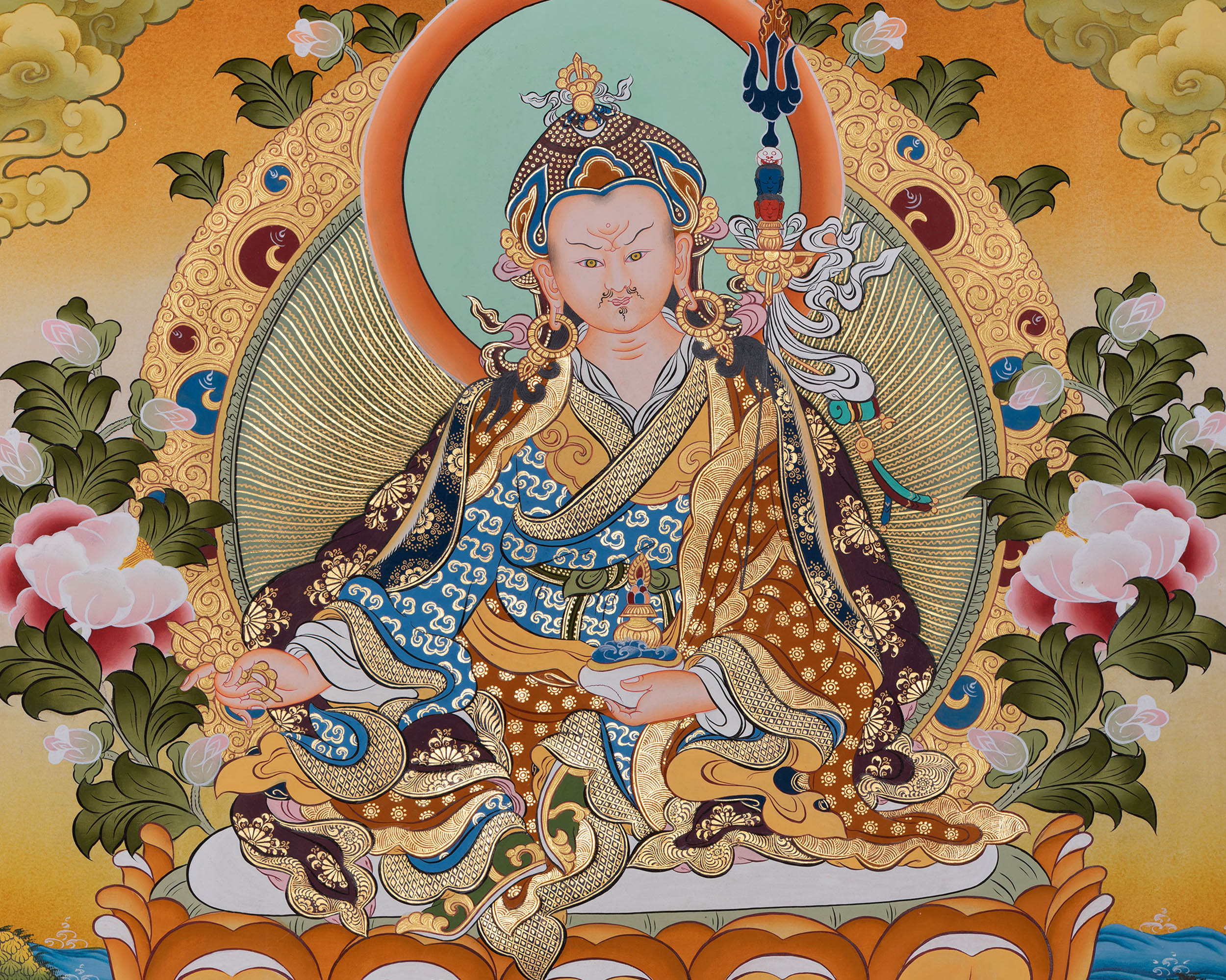 Padmasambhava Guru Rinpoche | Original Hand Painted Art | Wall Decors