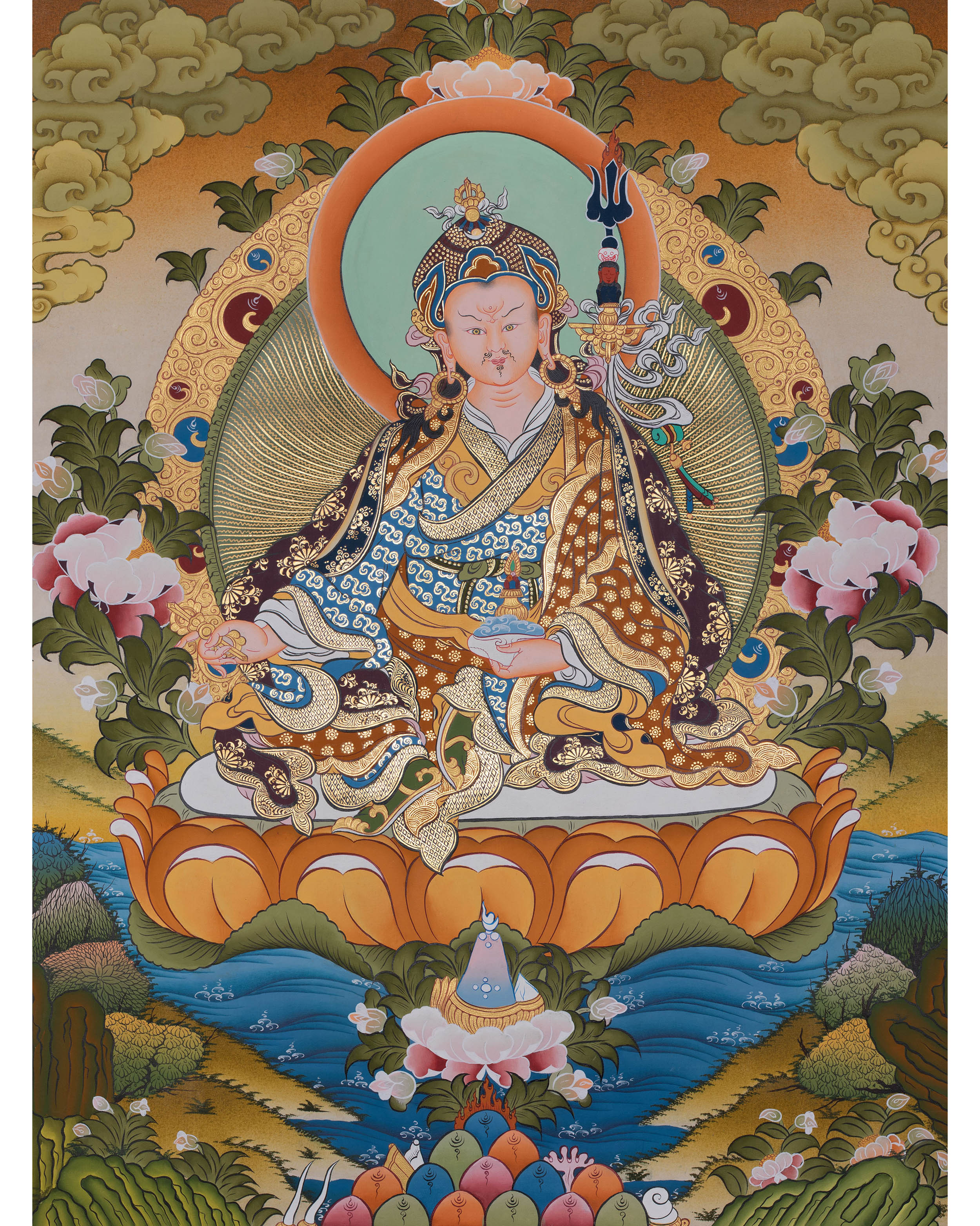 Padmasambhava Guru Rinpoche | Original Hand Painted Art | Wall Decors