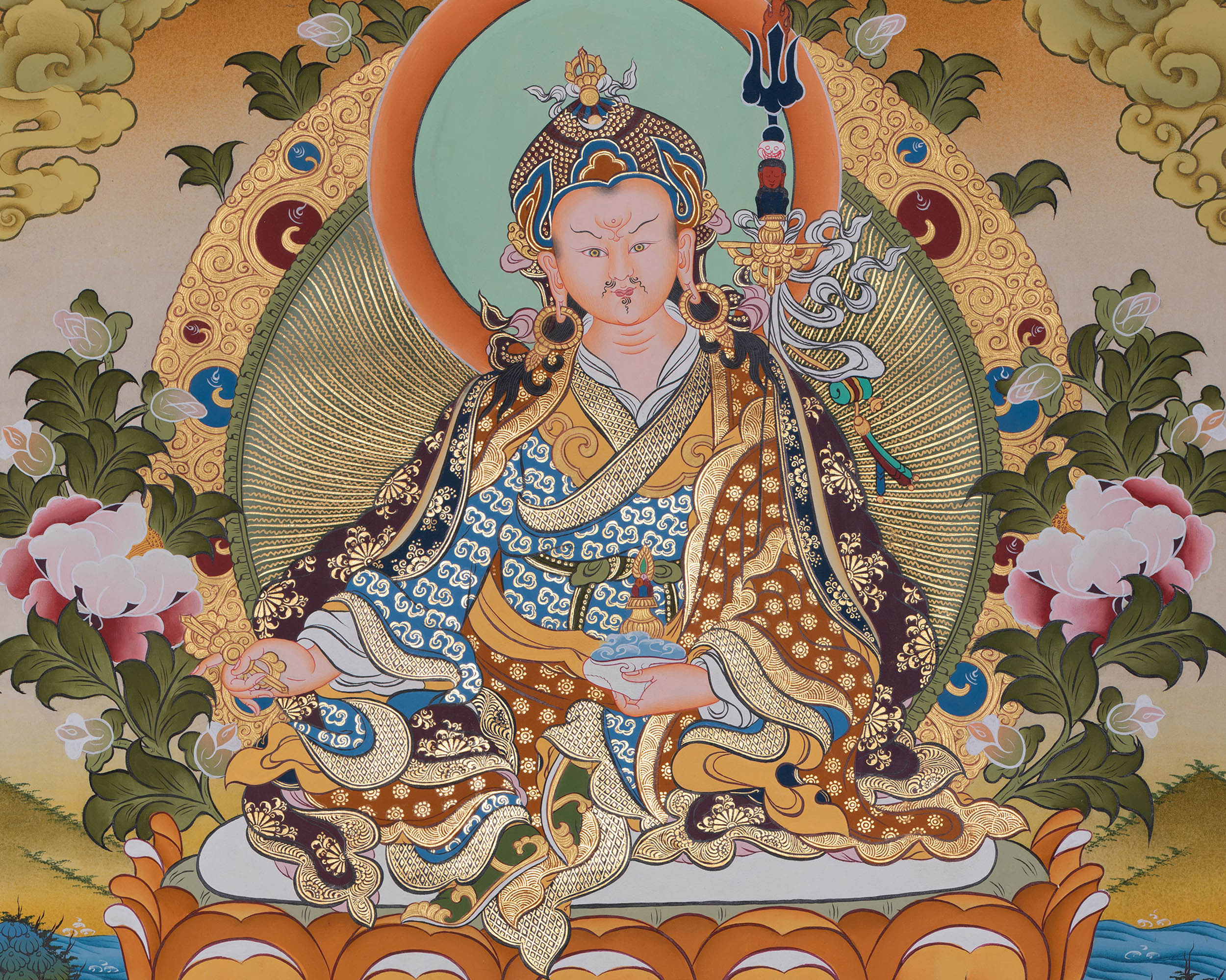 Padmasambhava Guru Rinpoche | Original Hand Painted Art | Wall Decors