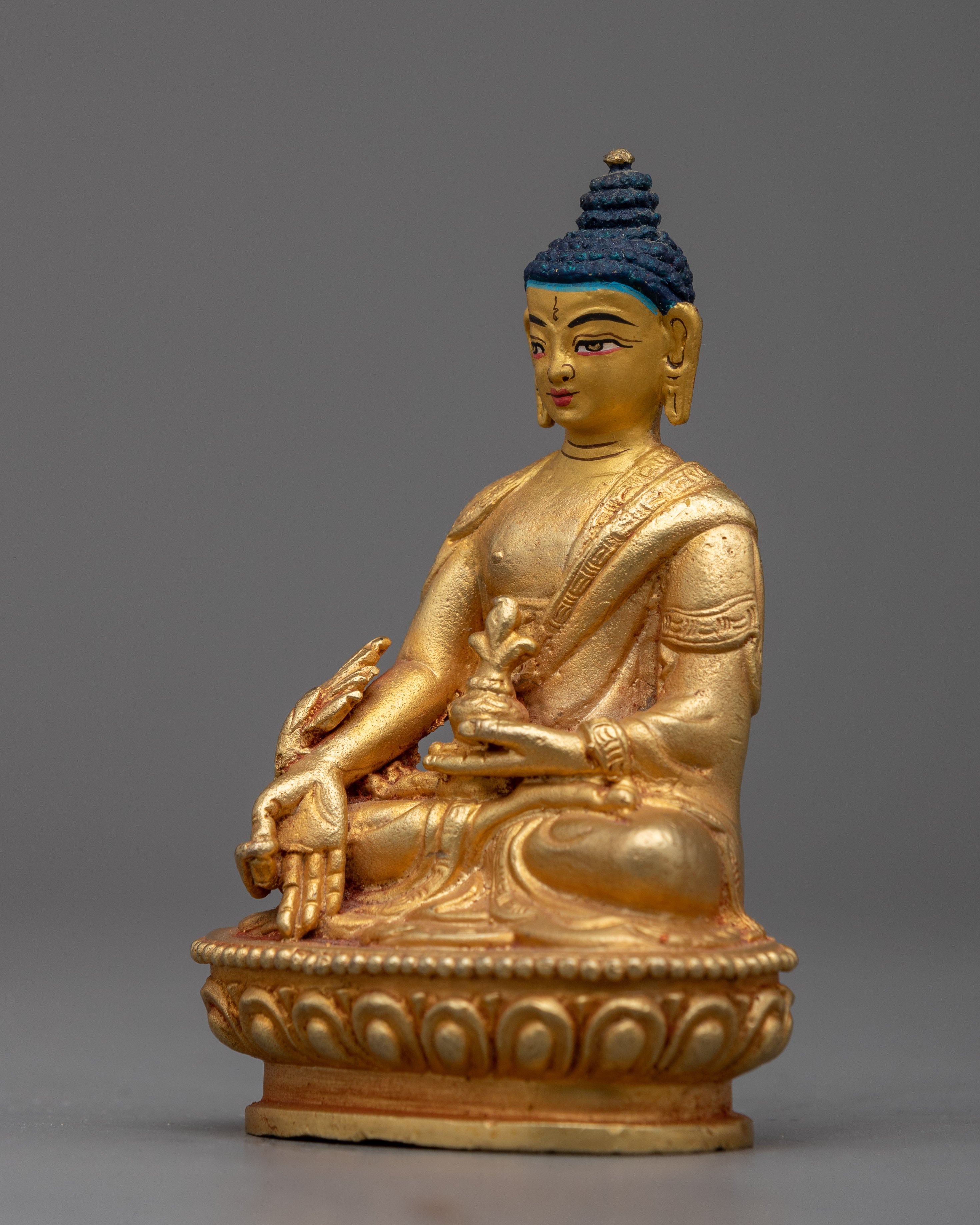 Tiny Machine Made Medicine Buddha Statue | Perfect for Desk or Shrine