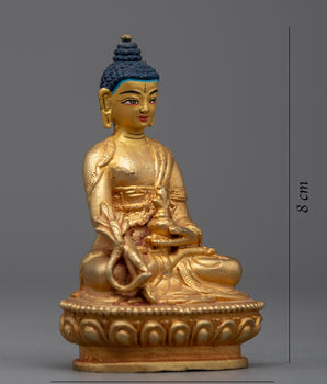 Tiny Machine Made Medicine Buddha Statue | Perfect for Desk or Shrine