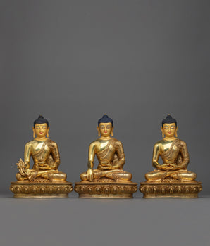 Bhaisajyaguru, Shakyamuni Buddha and Amitabha Buddha Statue Set 