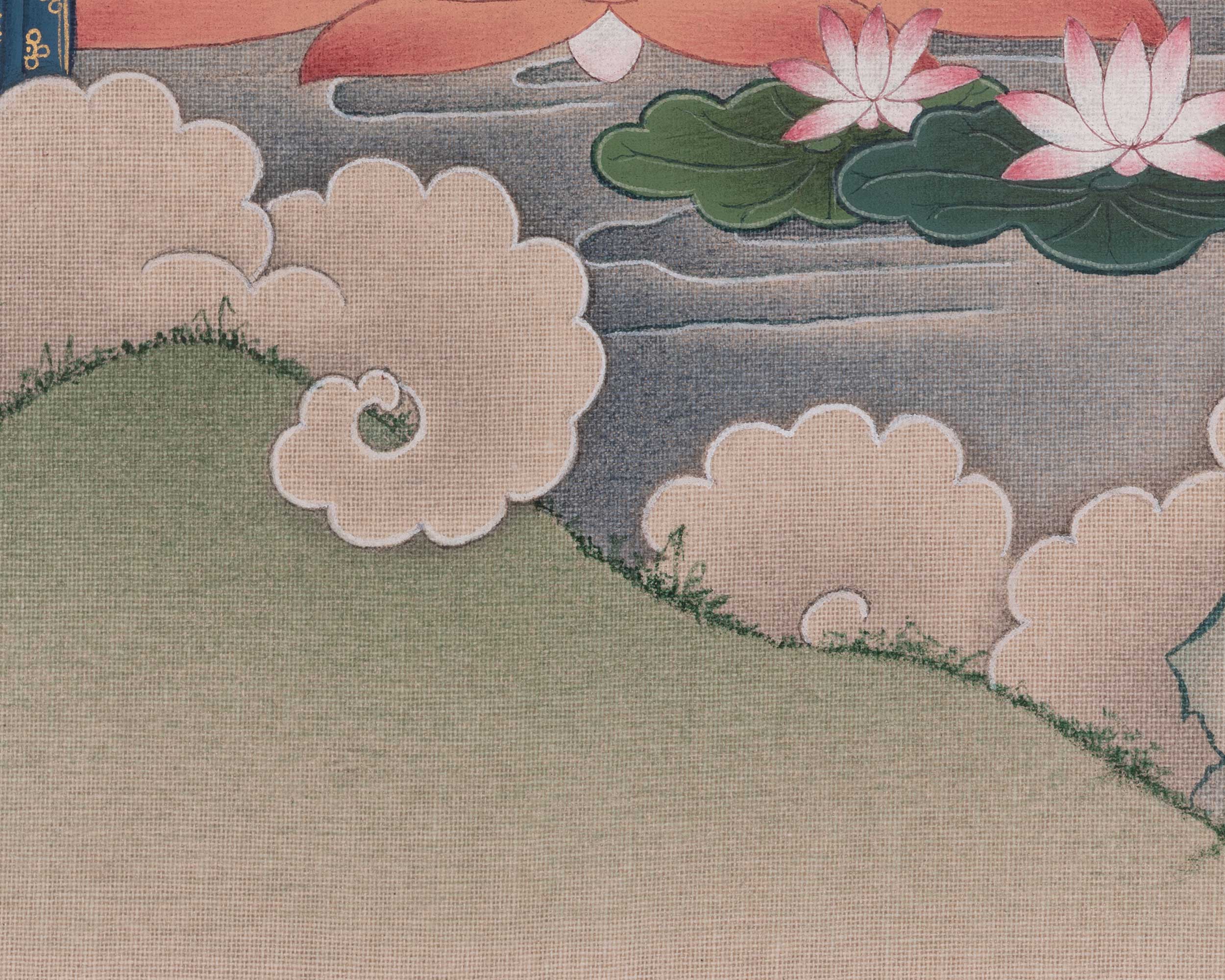 Manjushri Sacred Art | Bodhisattva Deity | Buddhist Thangka