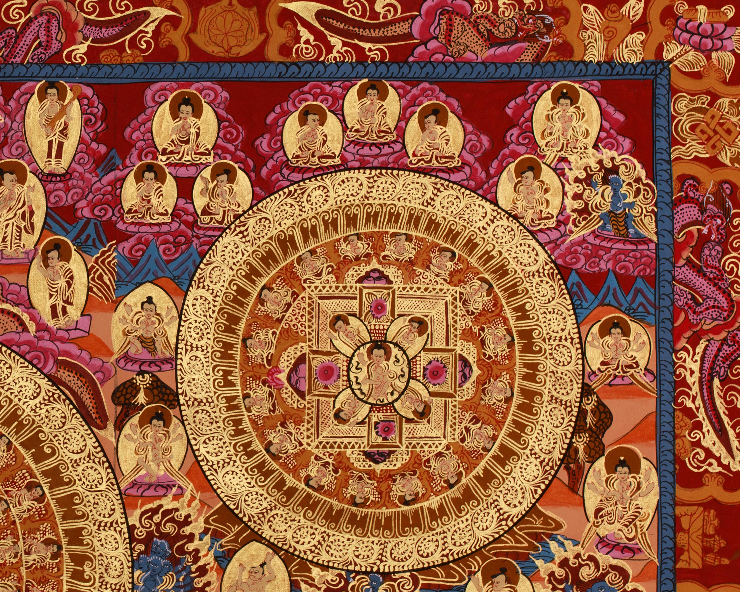 Hand-Painted Tibetan Buddha Mandala | Himalayan Art