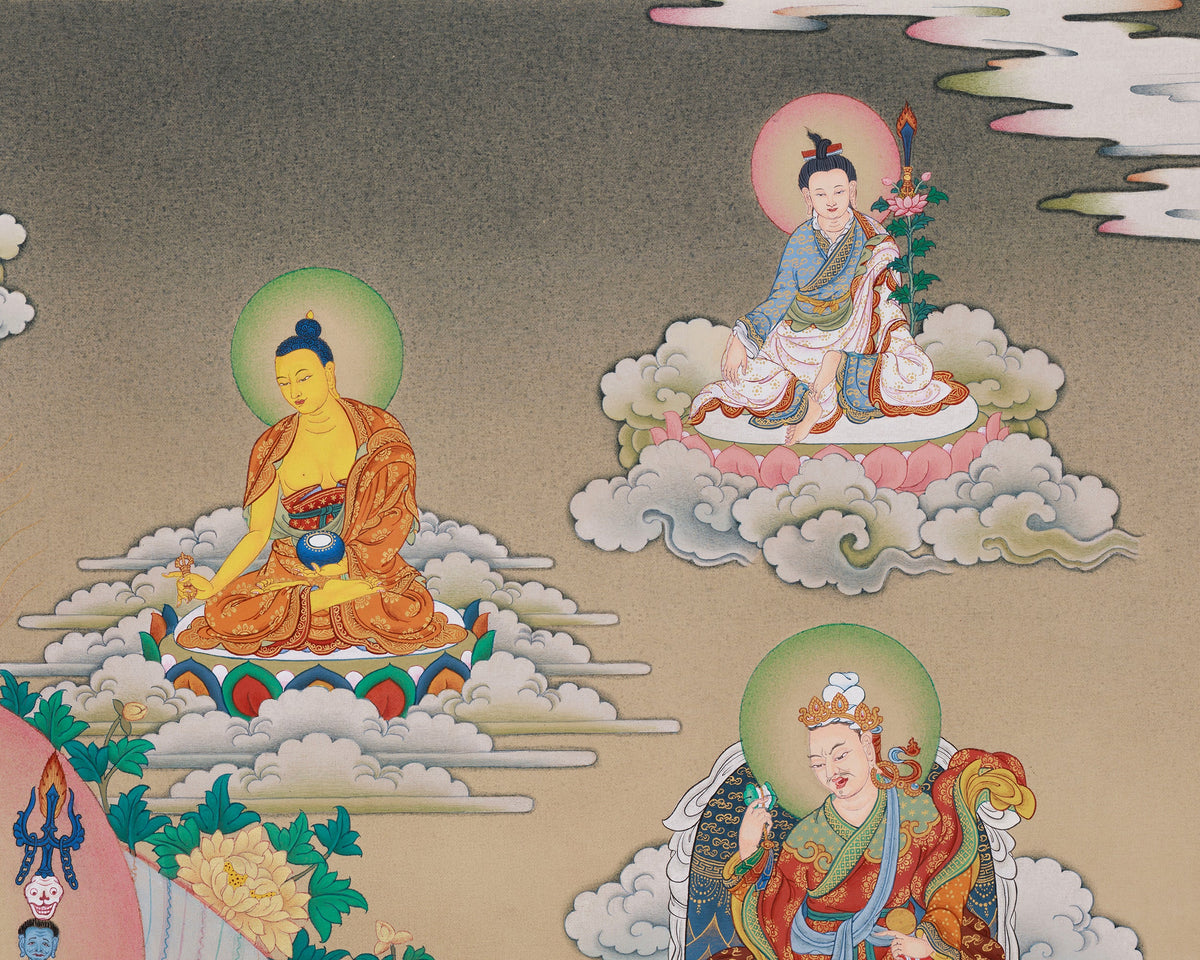 Guru Sangye Painting | Divine Buddhist Art of Guru Rinpoche’s Enlightened Form