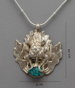 Silver and Turquoise Locket | Handmade Gemstone Beauty Locket