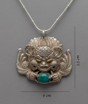 Turquoise Locket Pendant | Adorned with Vibrant Turquoise