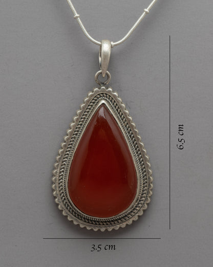 Carnelian Pendant | Handmade Gemstone Beauty