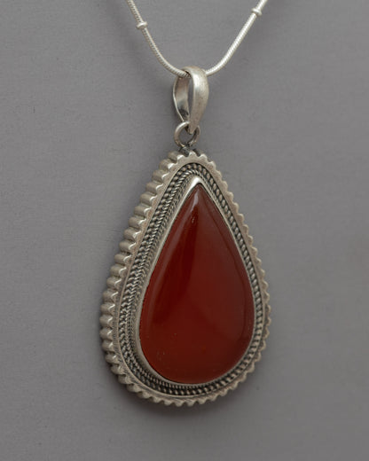 Carnelian Pendant | Handmade Gemstone Beauty