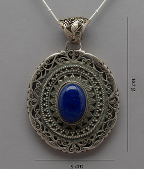 Blue Lapis Locket | Captivating Blue Lapis Centerpiece