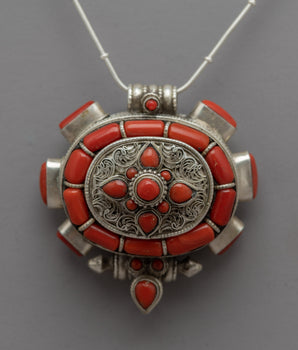 Natural Coral Locket