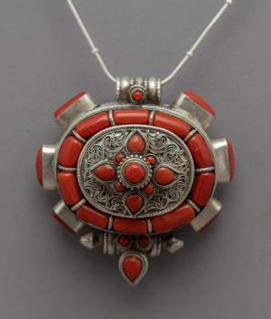 Natural Coral Locket