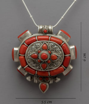 Natural Coral Locket | Nautical Beauty for Jewelry Enthusiasts