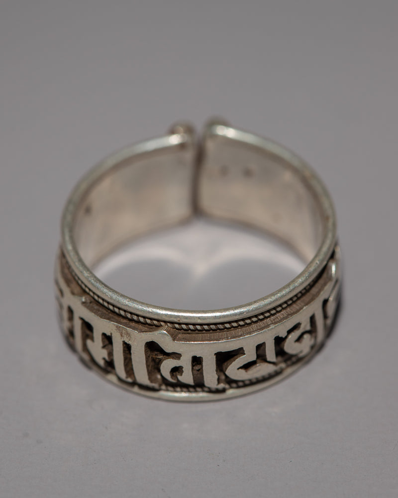 Lucky Mantra Ring | Sterling Silver Ring for Daily Inspiration