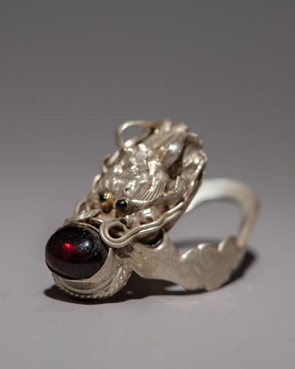 Handcrafted Dragon Sculpture Sterling Silver Ring | A Unique and Symbolic Rings for Gifts