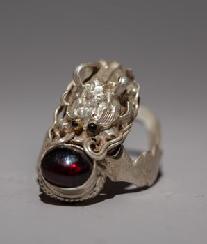 Handcrafted Dragon Sculpture Sterling Silver Ring | A Unique and Symbolic Rings for Gifts