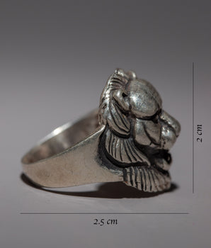 Silver Lion Ring | Adjustable Ring for Fashion Accessory