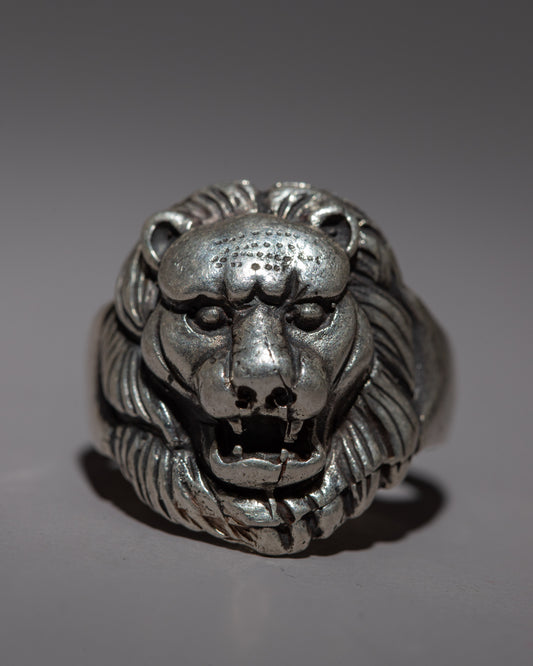 Silver Lion Ring