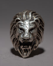Lion Head Silver Ring