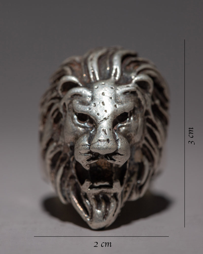 Tibetan Lion Ring | Traditional Craftsmanship for Men & Women