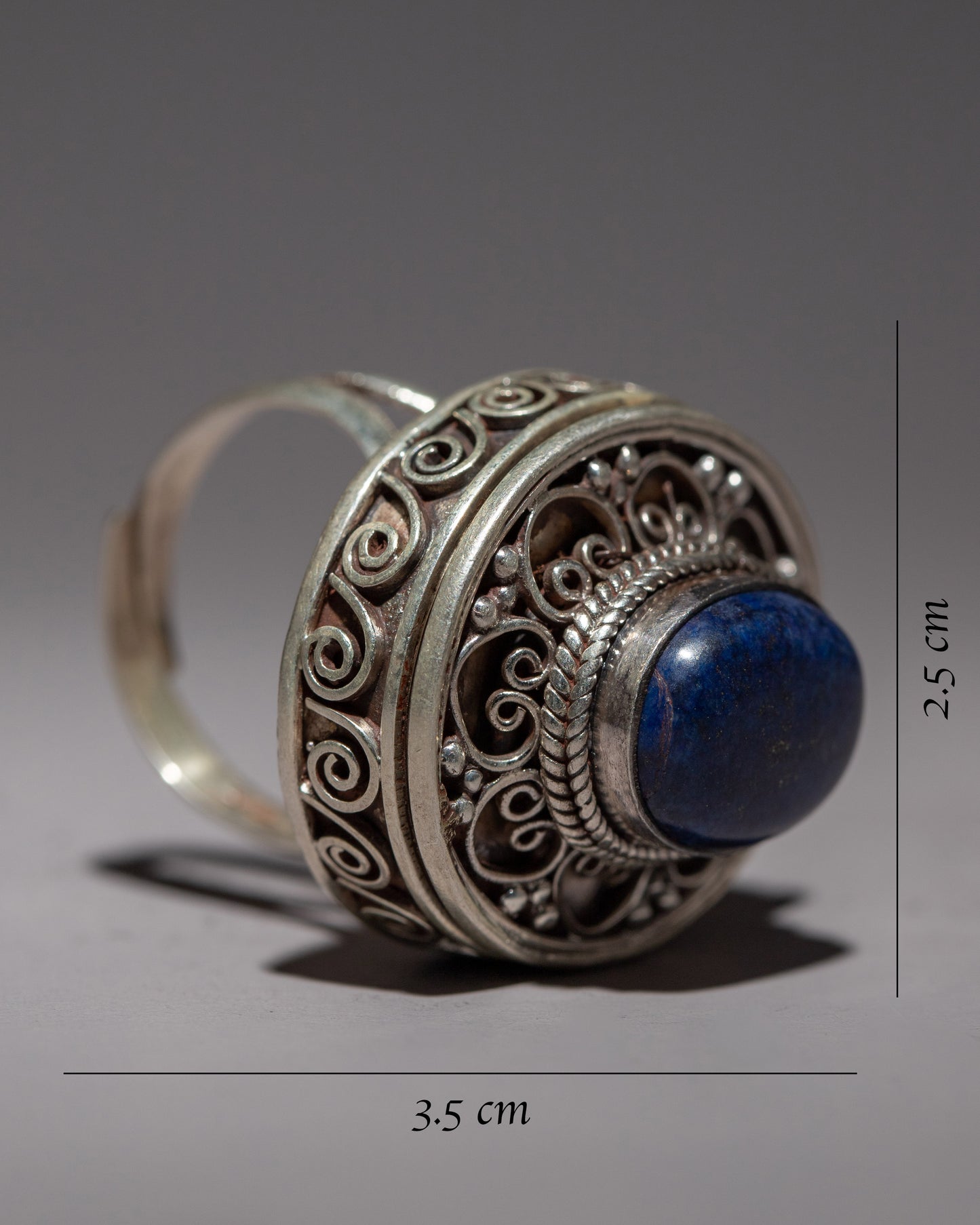 Lapis Lazuli Ring | Handcrafted Sterling Silver Setting